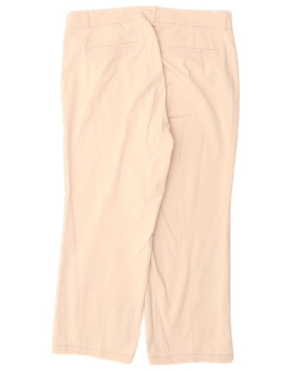 DOCKERS Womens Petite Crop Casual Trousers US 12 Large W34 L26 Beige