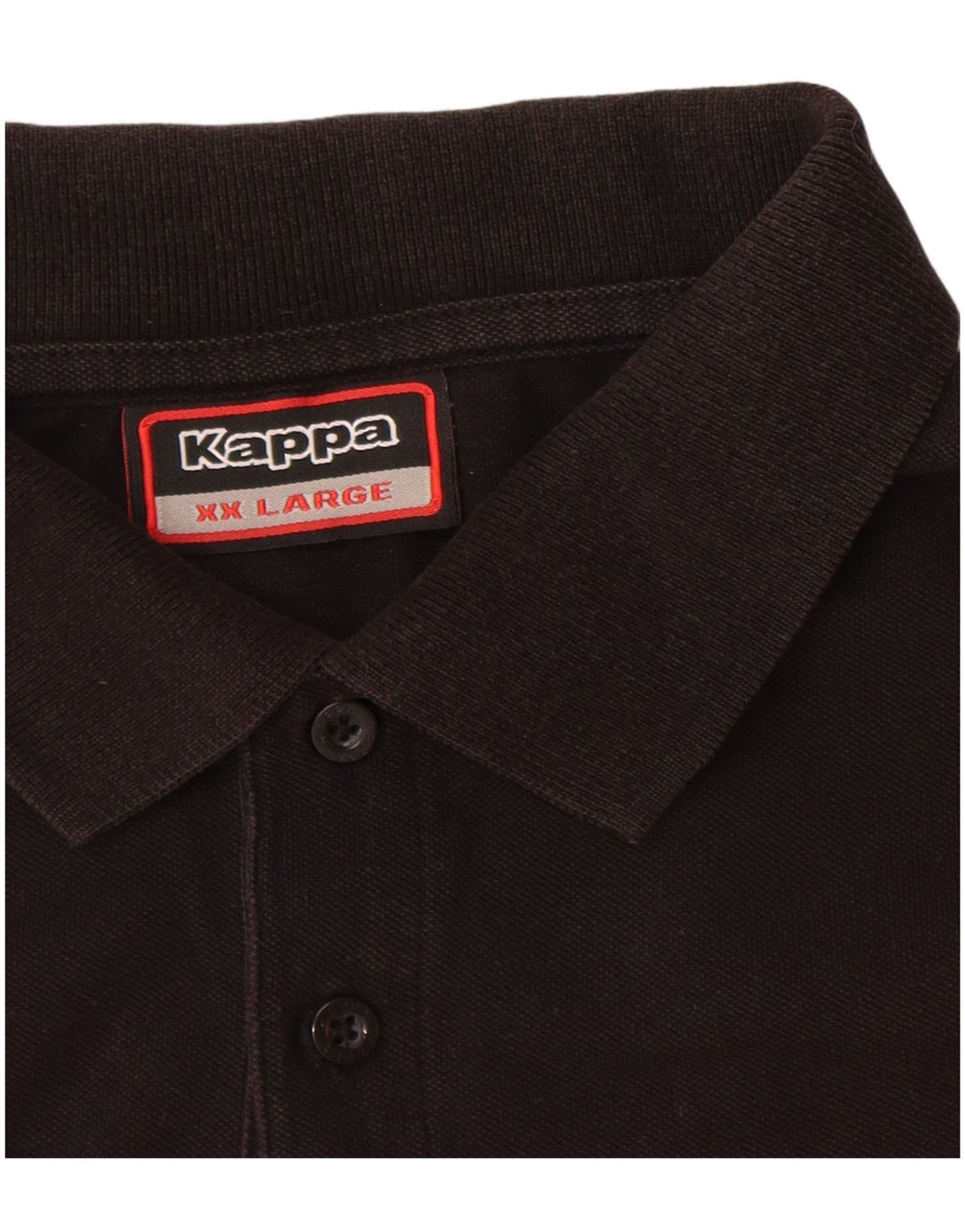 KAPPA Mens Polo Shirt 2XL Black Cotton