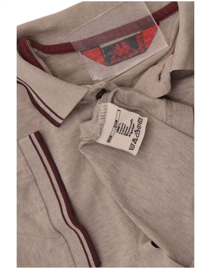 Kappa Mens Polo Shirt Small Grey Flecked Cotton