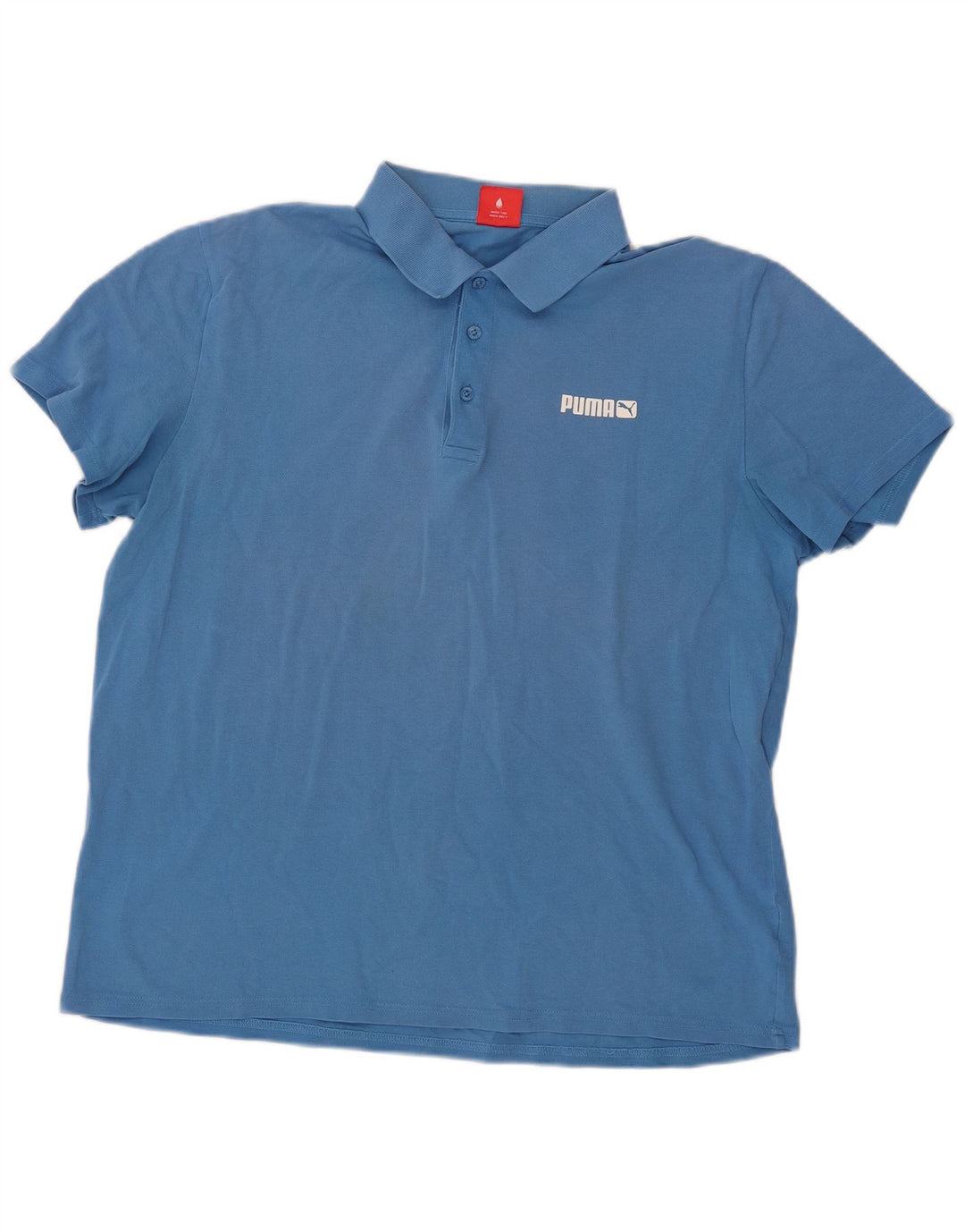 PUMA Mens Polo Shirt XL Blue Cotton