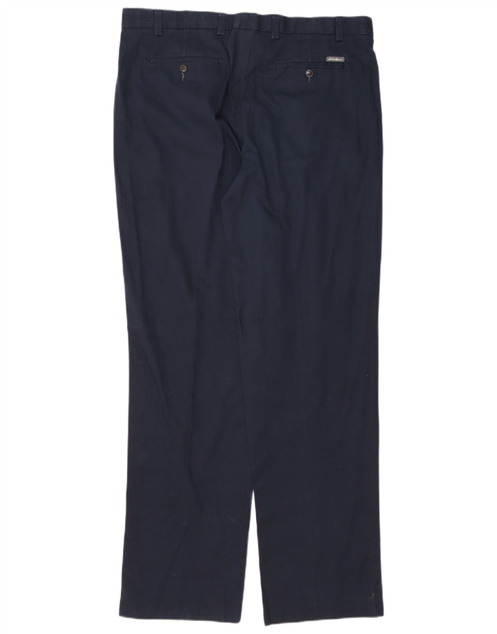 EDDIE BAUER Mens Pegged Chino Trousers W38 L36 Navy Blue Cotton