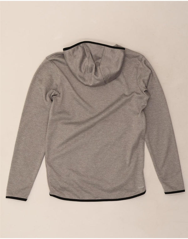 Adidas Mens Graphic Hoodie Jumper Small Grey Polyester