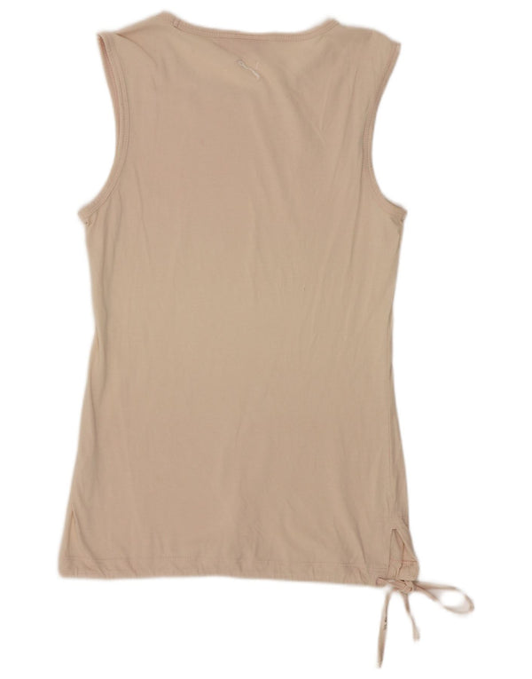 Puma Womens Graphic Vest Top UK 10 Small Beige Sports