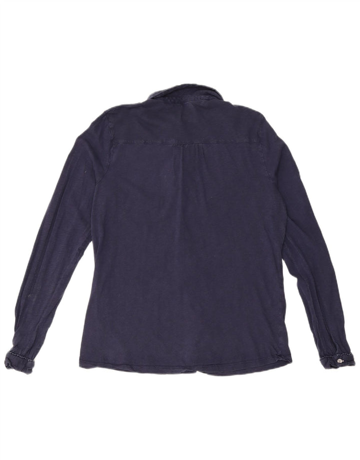 White Stuff Womens Shirt UK 12 Medium Navy Blue Cotton