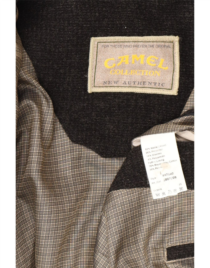 CAMEL ACTIVE Mens Knit 3 Button Blazer Jacket UK 40 Large Grey Wool