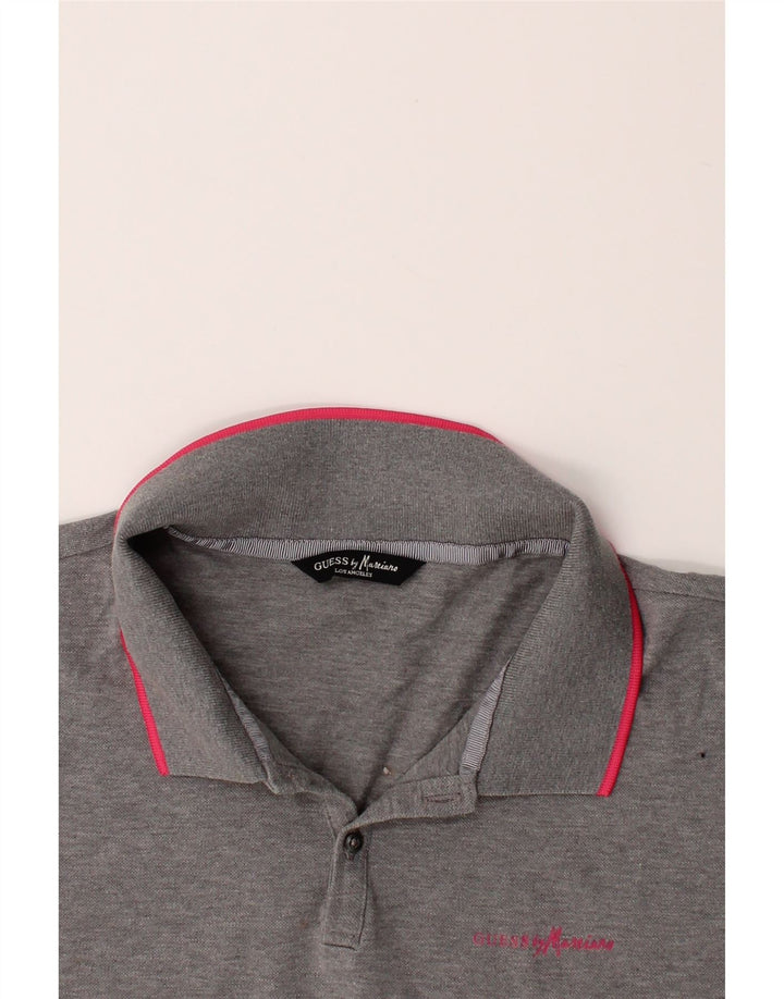 GUESS Mens Polo Shirt Medium Grey Cotton Vintage Guess and Second-Hand Guess from Messina Hembry 