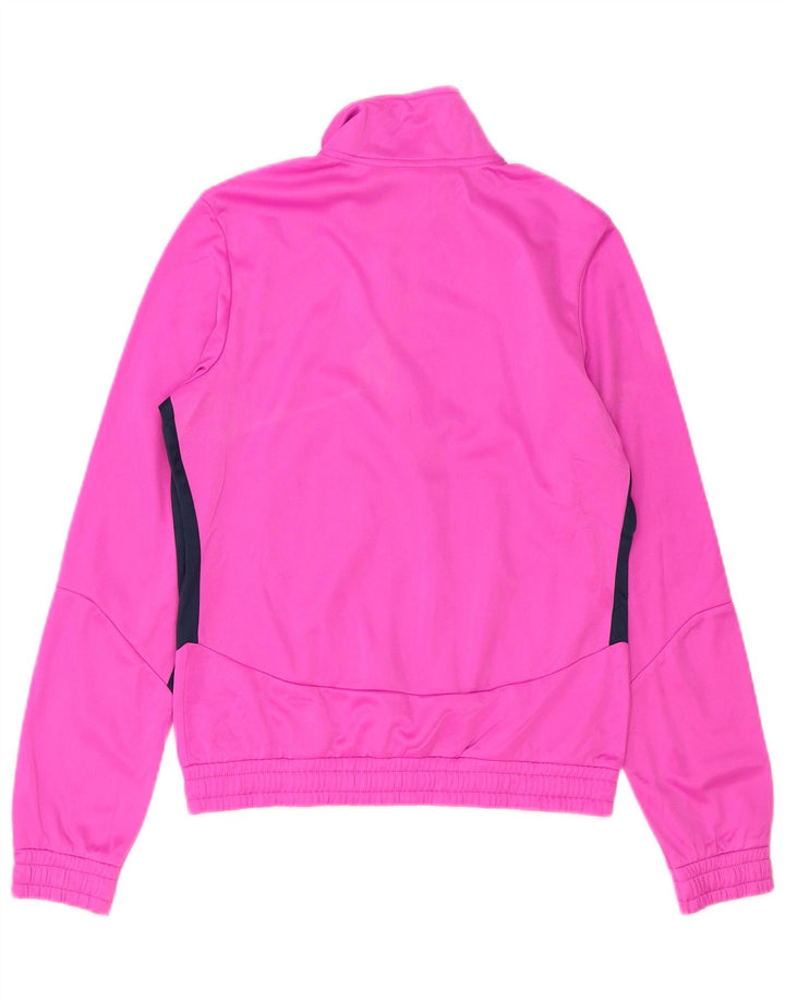 Diadora Womens Tracksuit Top Jacket UK 10 Small Pink Colourblock Polyester
