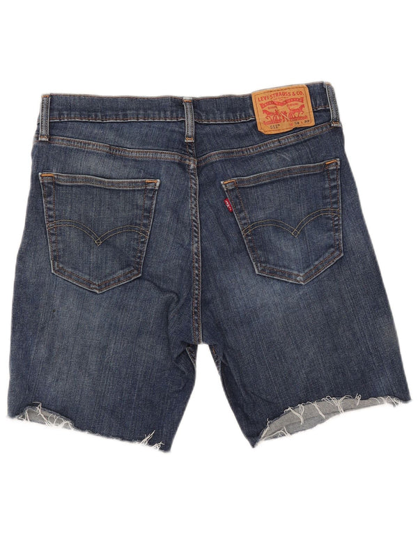 LEVI'S Mens 511 Denim Shorts W34 Large Blue Cotton