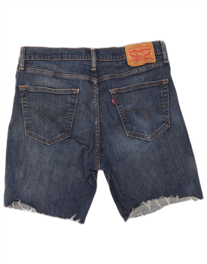 LEVI'S Mens 511 Denim Shorts W34 Large Blue Cotton