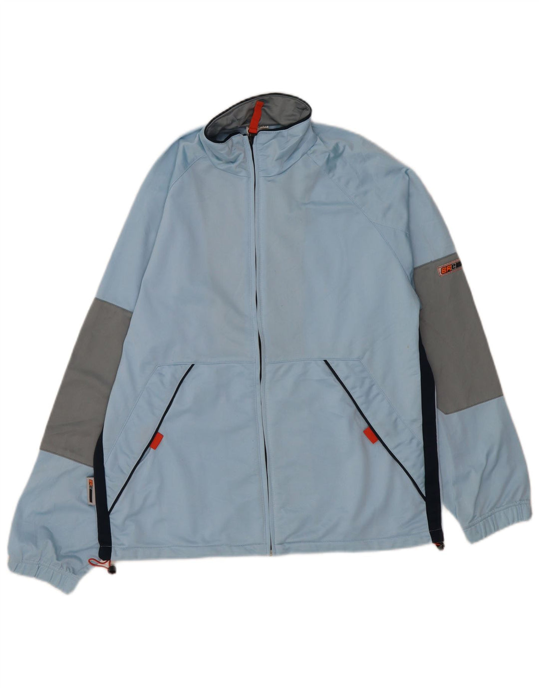 BRUGI Mens Tracksuit Top Jacket Medium Blue Colourblock Polyester