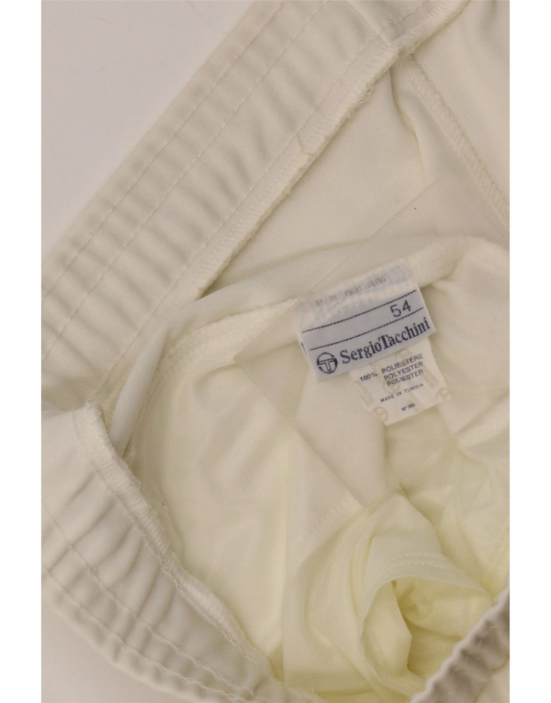 Sergio Tacchini Mens Sport Shorts IT 54 XL White Polyester