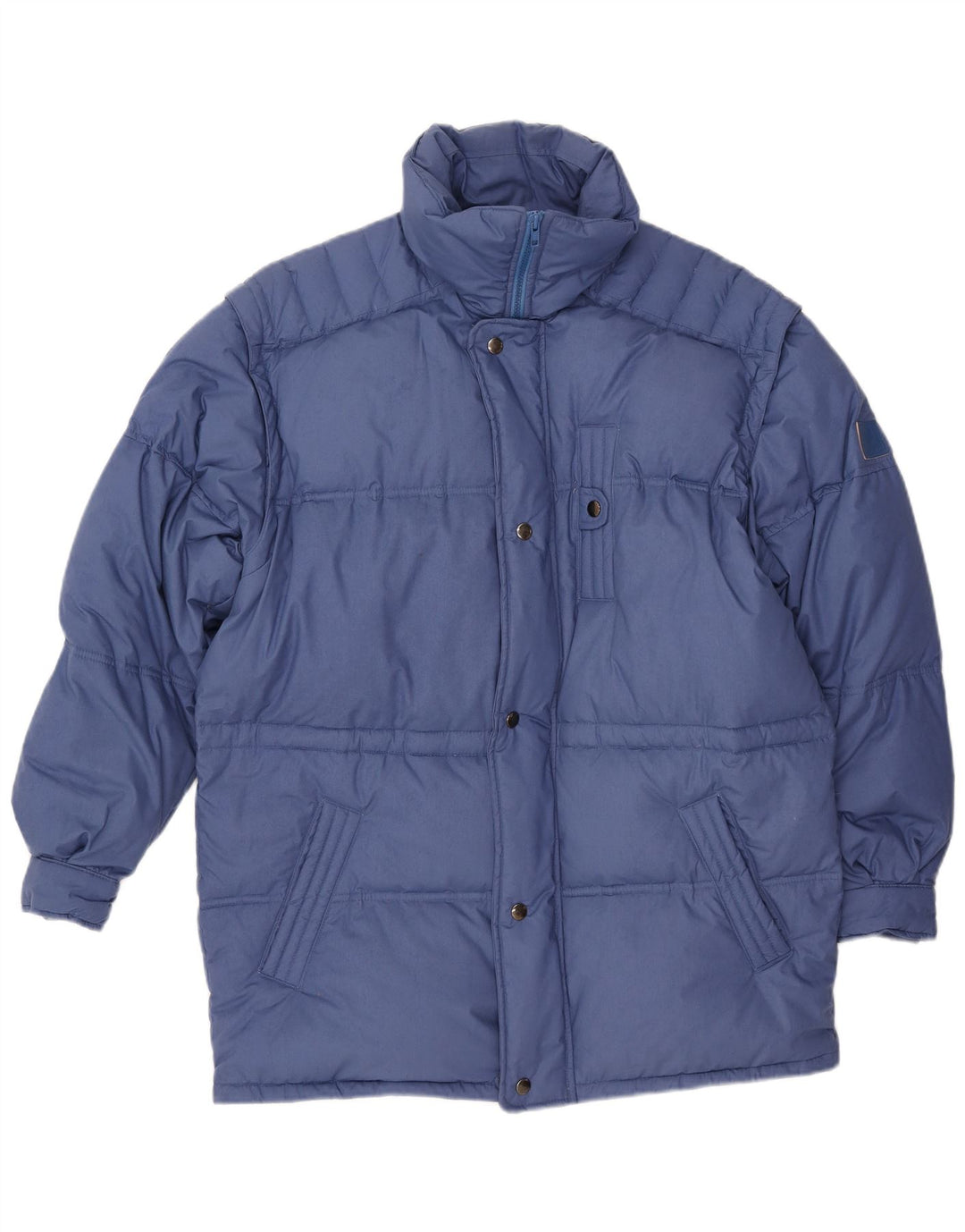 VINTAGE Mens Padded Jacket IT 48 Medium Blue Polyester