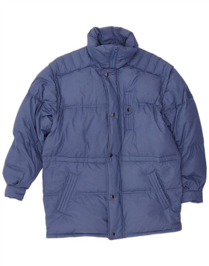 VINTAGE Mens Padded Jacket IT 48 Medium Blue Polyester