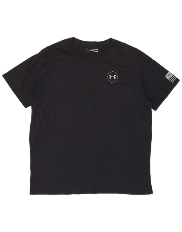 UNDER ARMOUR Mens Heat Gear Graphic T-Shirt Top 3XL Black