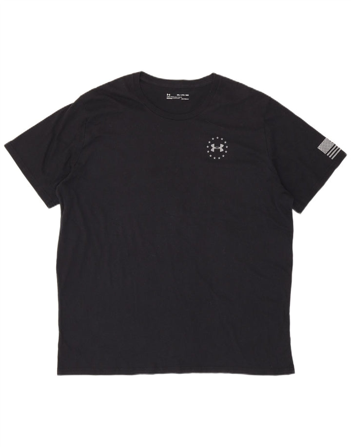 UNDER ARMOUR Mens Heat Gear Graphic T-Shirt Top 3XL Black