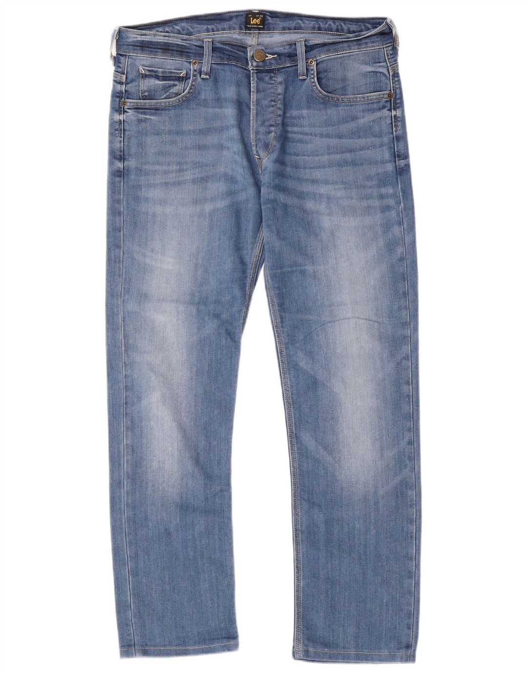 Lee Mens Powell Slim Jeans W34 L28 Blue Cotton