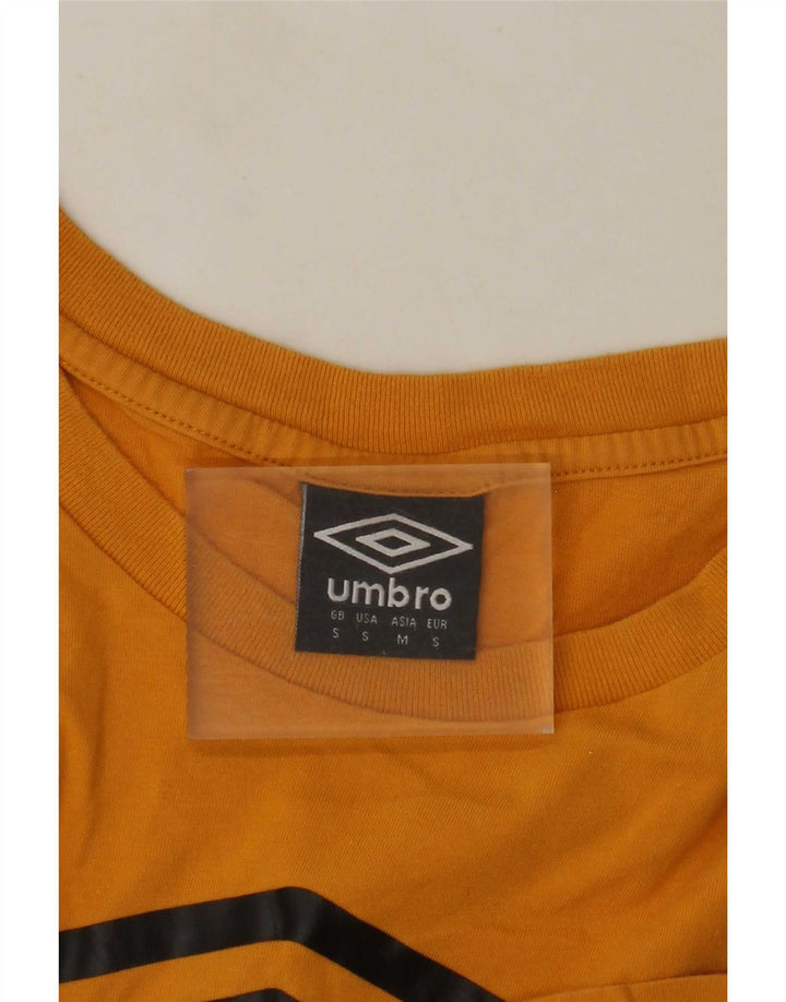 Umbro Mens Graphic T-Shirt Top Small Yellow