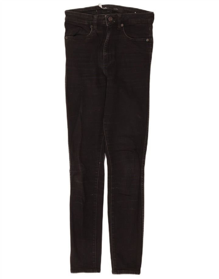 LEE Womens Riders High Rise Skinny Jeans US 9 Medium W24 L27 Black Cotton