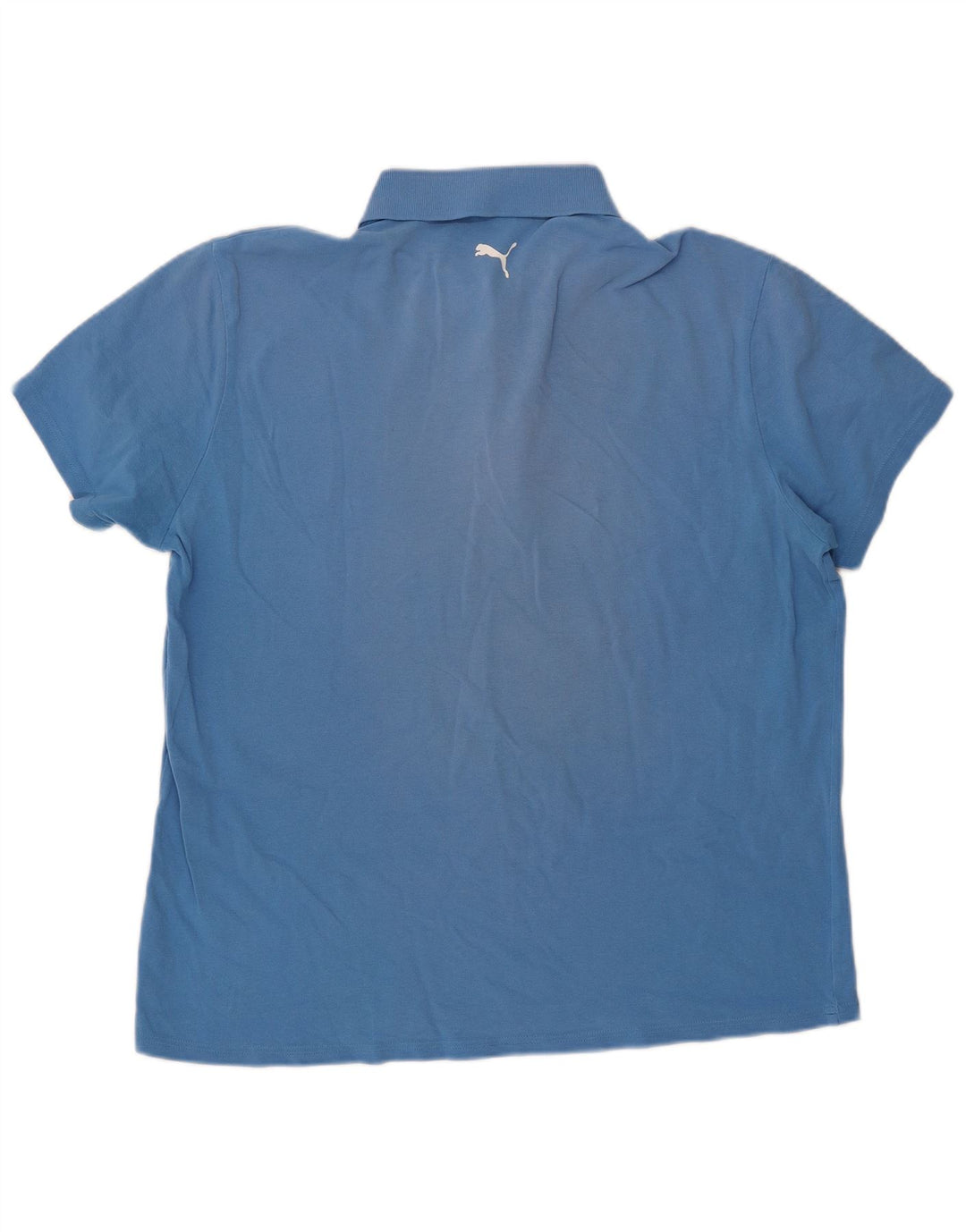 PUMA Mens Polo Shirt XL Blue Cotton