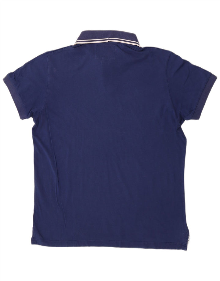 Woolrich Mens Polo Shirt Large Navy Blue Cotton