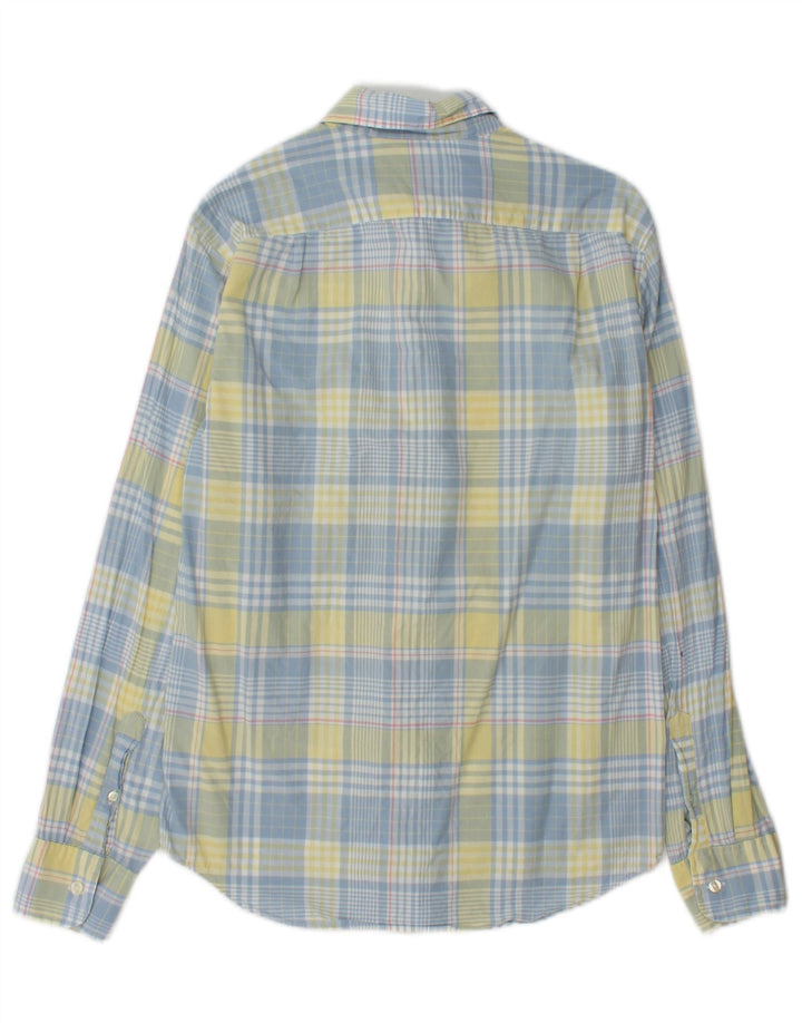 J. CREW Mens Shirt Small Blue Check Cotton