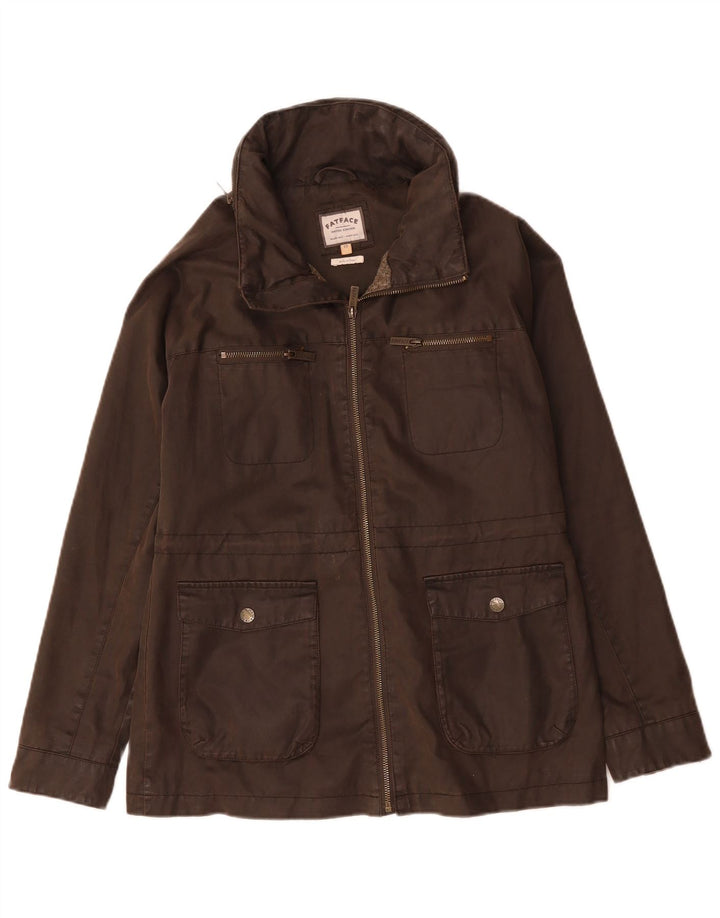 Fat Face Womens Utility Jacket UK 10 Small Brown Cotton