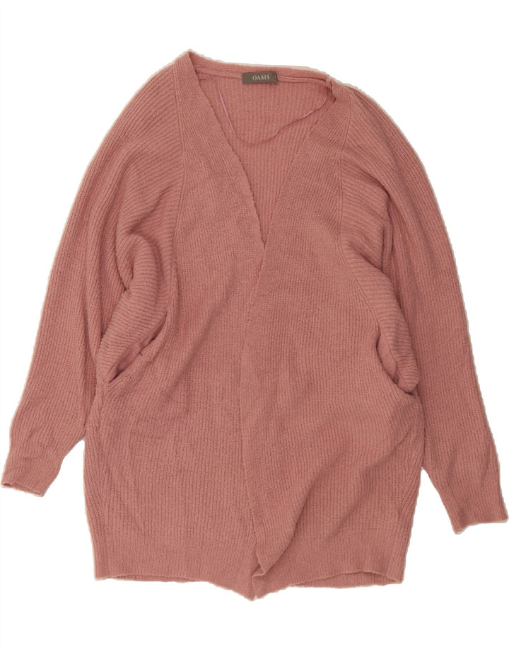 OASIS Womens Oversized Longline Open Cardigan Sweater UK 10 Small Pink Vintage Oasis and Second-Hand Oasis from Messina Hembry 