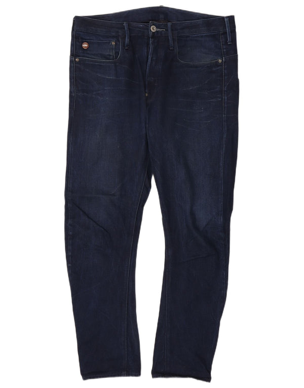 G-Star Mens Banana Slim Jeans W33 L32 Navy Blue Cotton