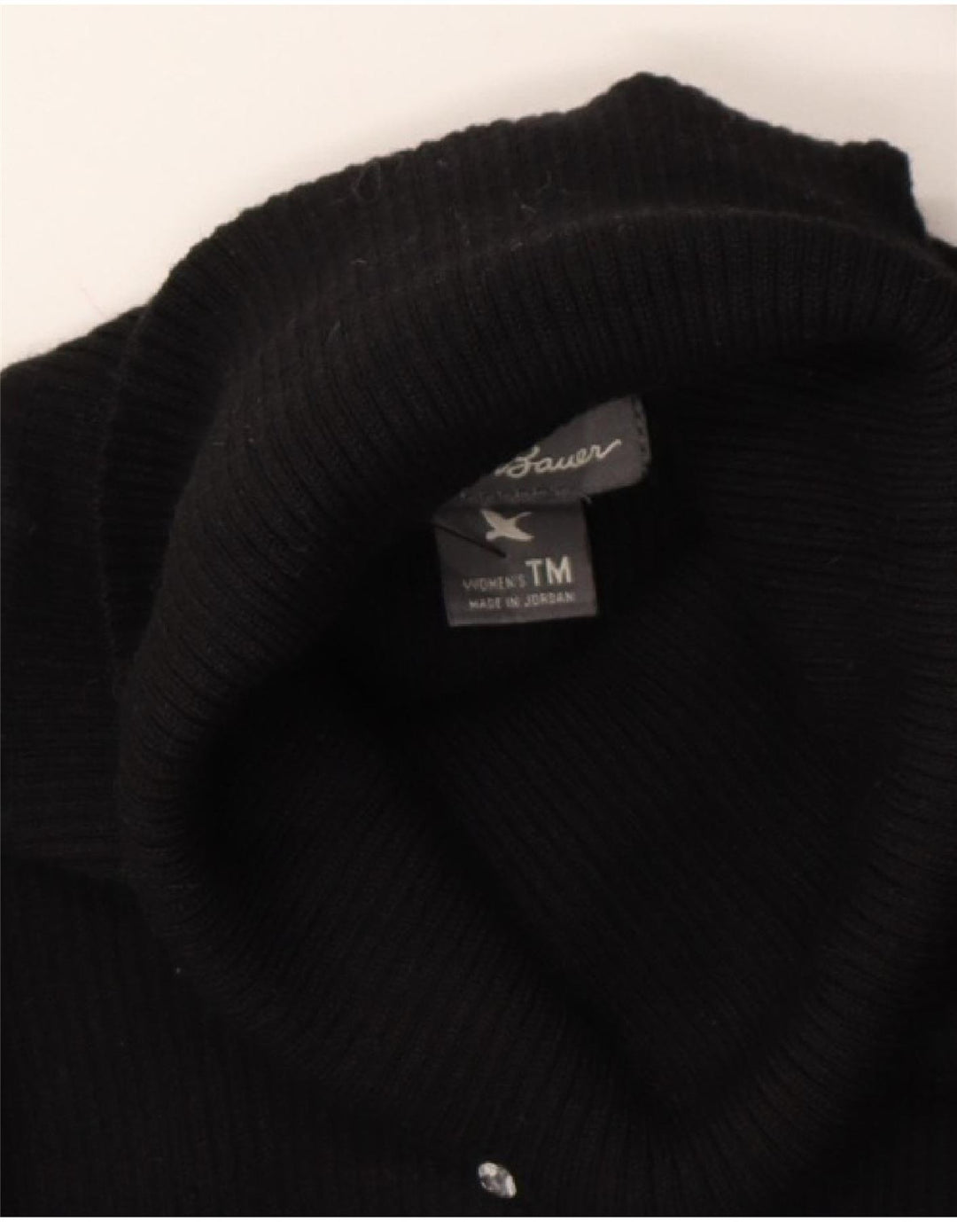 EDDIE BAUER Womens Roll Neck Jumper Sweater UK 12 Medium Black Vintage Eddie Bauer and Second-Hand Eddie Bauer from Messina Hembry 