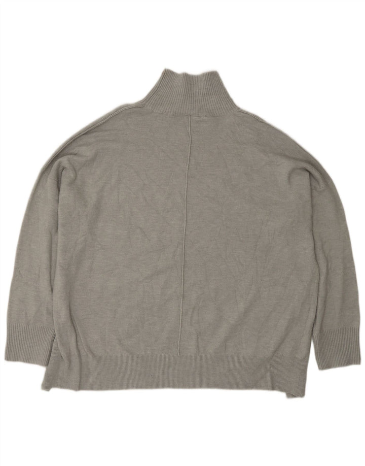 French Connection Womens Turtle Neck Jumper Sweater UK 14 Medium Grey