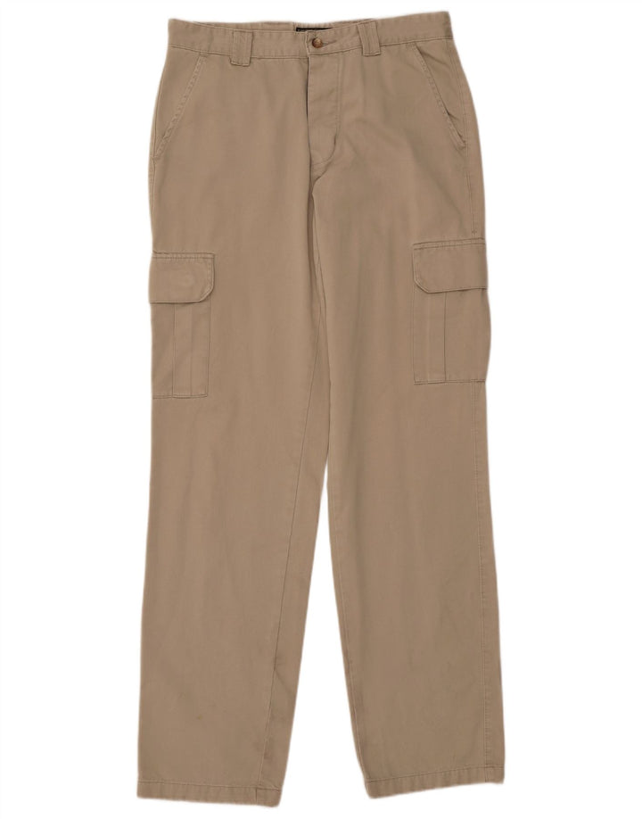 LEE Mens Straight Cargo Trousers W32 L34 Beige Cotton