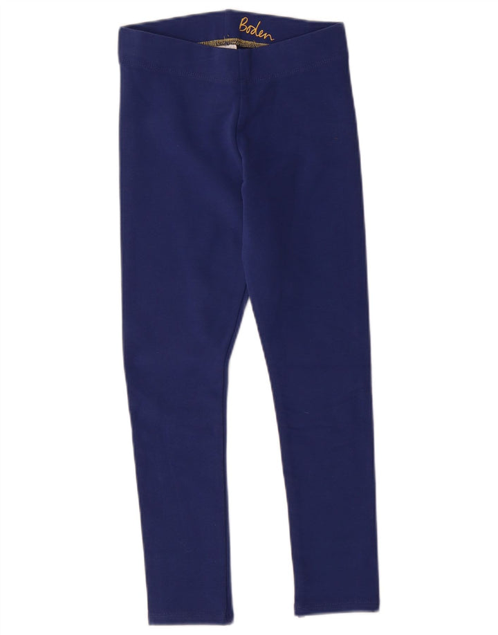 BODEN Girls Leggings 8-9 Years  Blue Cotton