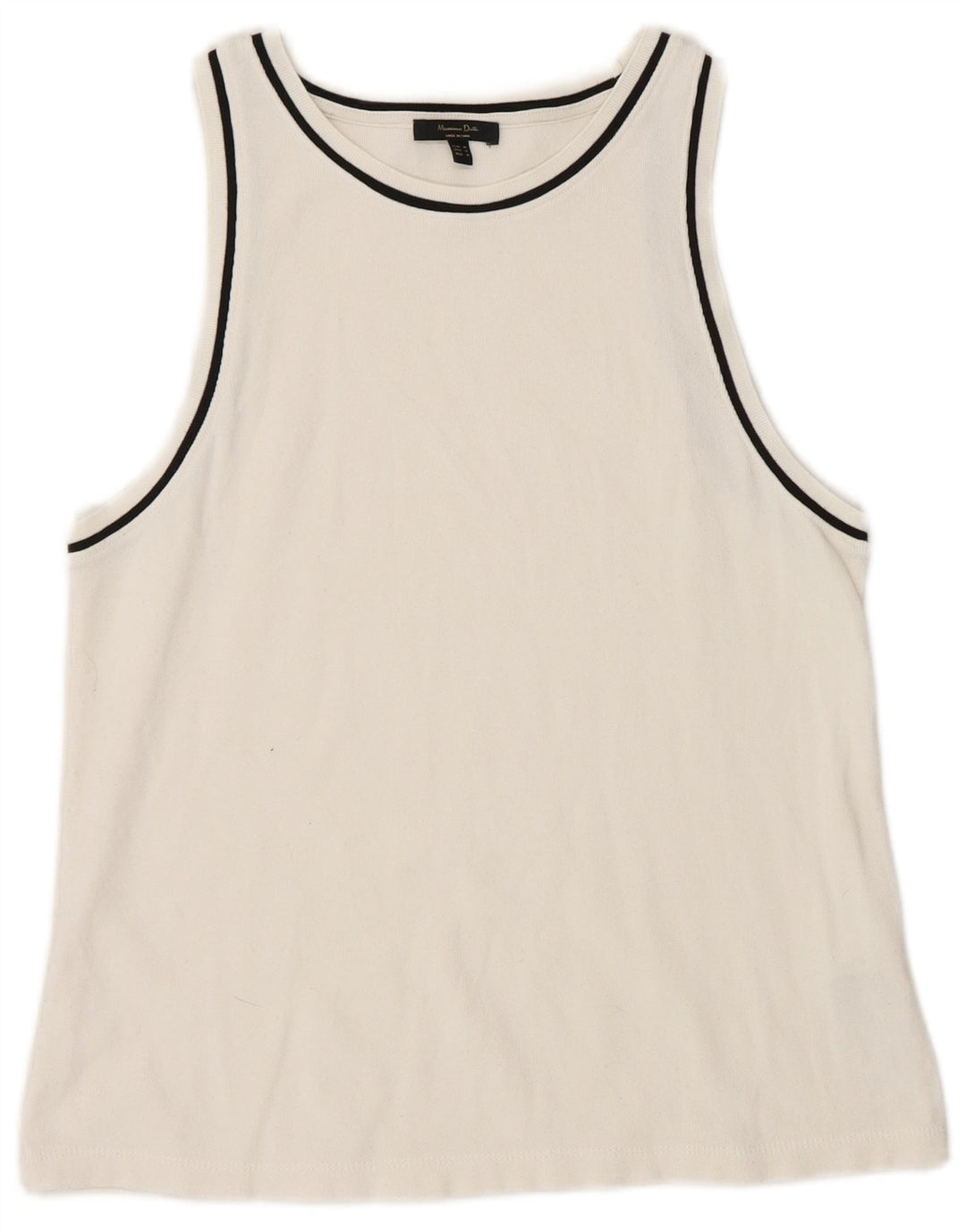 Massimo Dutti Womens Vest Top UK 12 Medium White Viscose