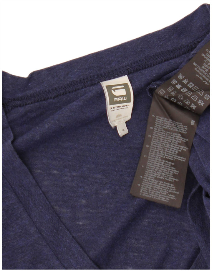 G-STAR Mens T-Shirt Top Medium Navy Blue Cotton