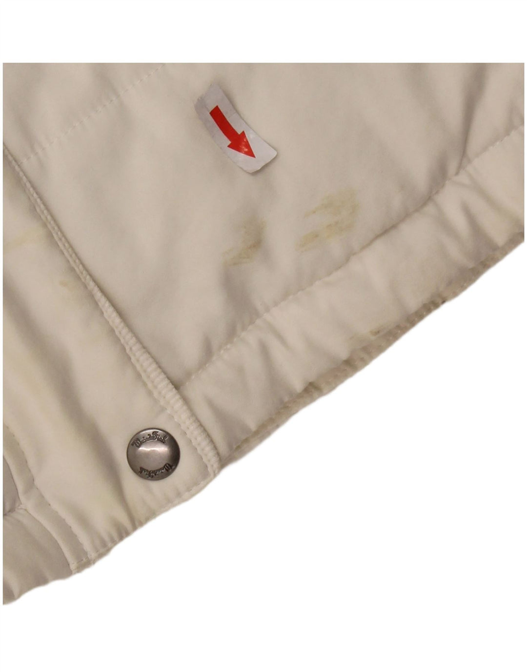 WEIRD FISH Womens Padded Gilet UK 14 Large White Polyester