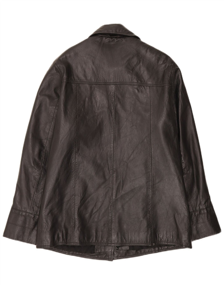 Conbipel Womens Leather Jacket IT 45 Medium Black