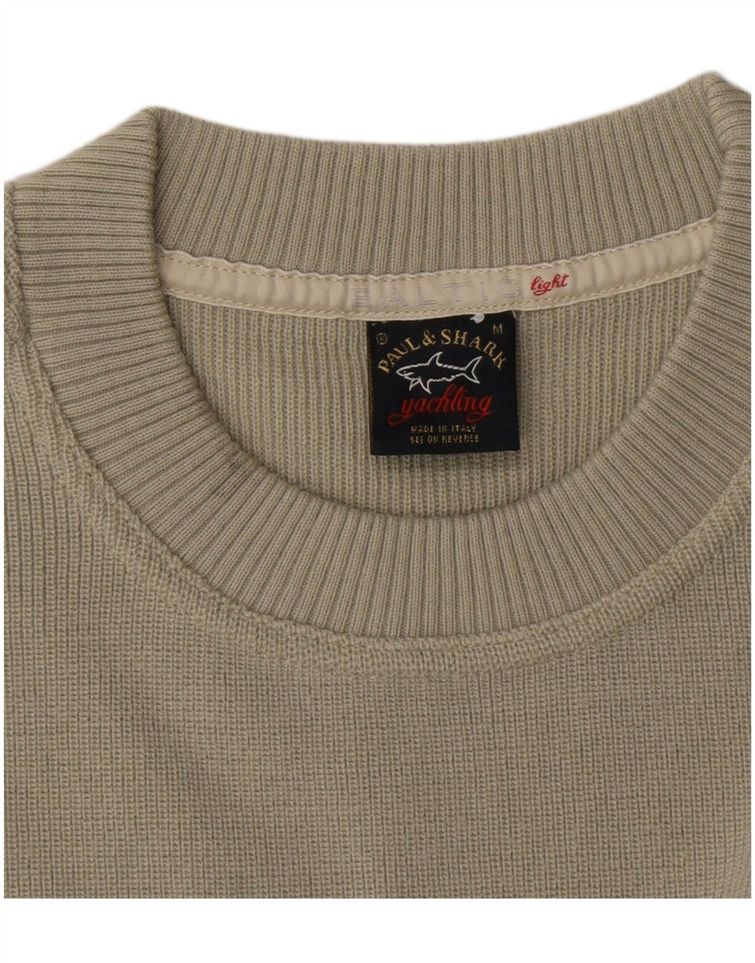 Paul & Shark Mens Yachting Crew Neck Jumper Sweater Medium Khaki