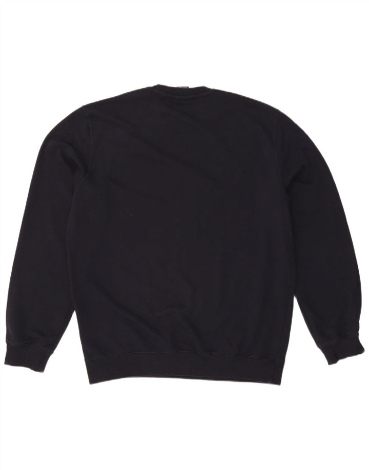 CHAMPION Mens Graphic Sweatshirt Jumper 2XL Navy Blue Cotton