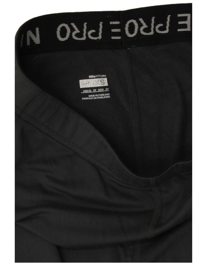 NIKE Womens Fit Dry Leggings US 0/2 XS  Grey Polyester