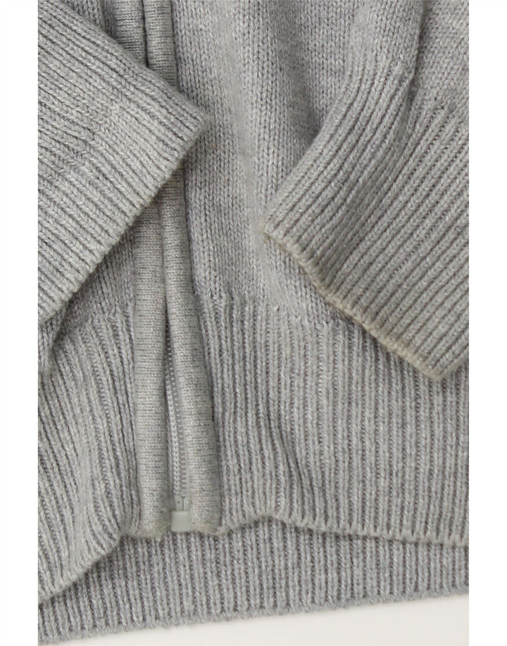 CREW CLOTHING Mens Cardigan Sweater Medium Grey Cotton