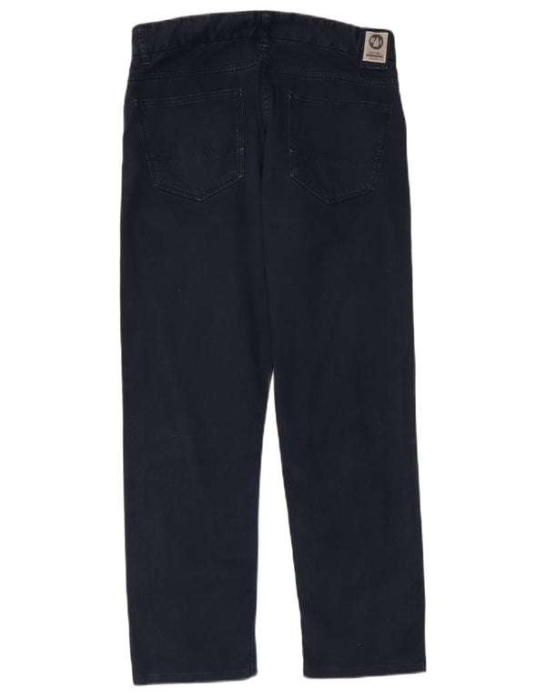 MURPHY & NYE Mens Straight Casual Trousers W30 L28 Navy Blue