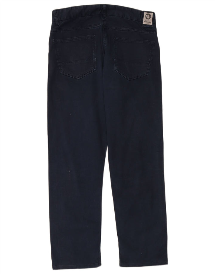 MURPHY & NYE Mens Straight Casual Trousers W30 L28 Navy Blue