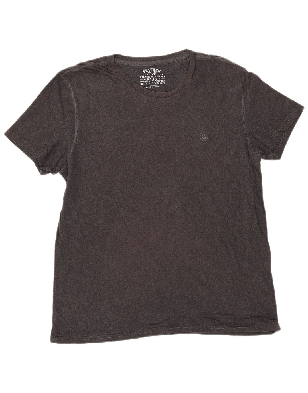 FAT FACE Mens T-Shirt Top Medium Grey Cotton