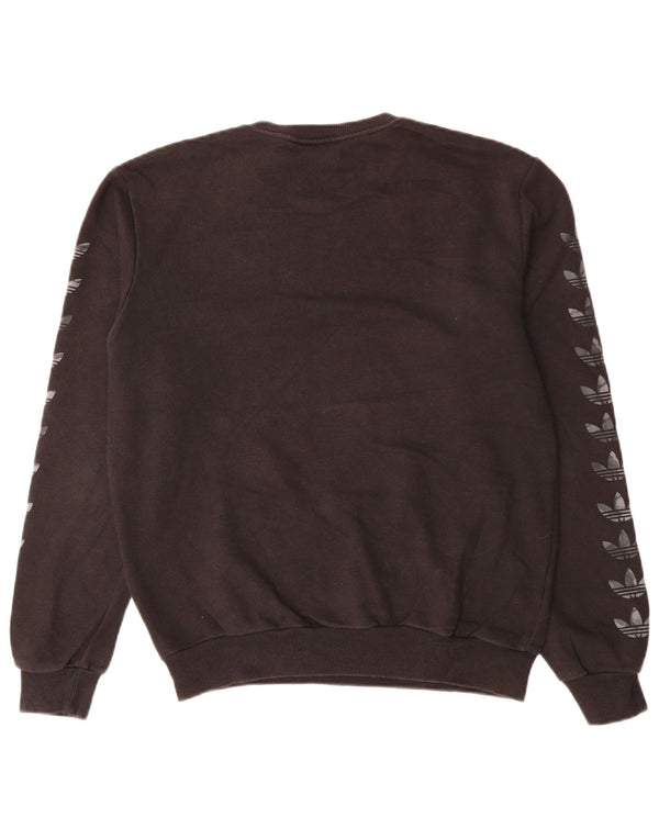 ADIDAS Mens Graphic Sweatshirt Jumper XS Black Cotton