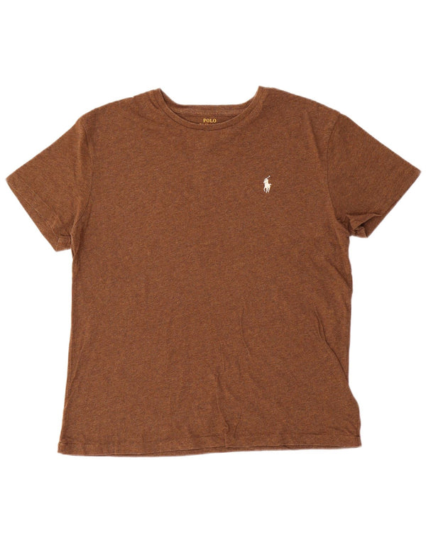 Polo Ralph Lauren Mens T-Shirt Top Medium Brown Cotton