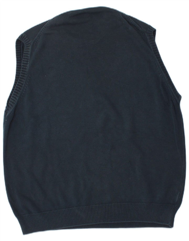 Henry Cottons Mens Vest Tank Top Large Navy Blue