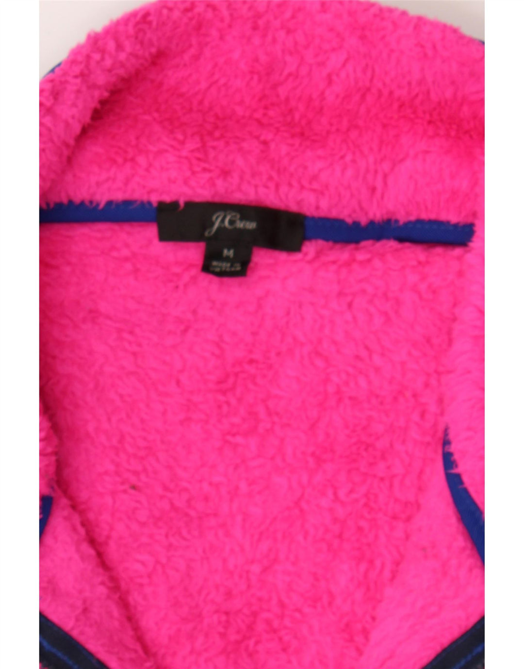 J. CREW Womens Oversized Fleece Jumper UK 14 Medium Pink Colourblock Vintage J. Crew and Second-Hand J. Crew from Messina Hembry 