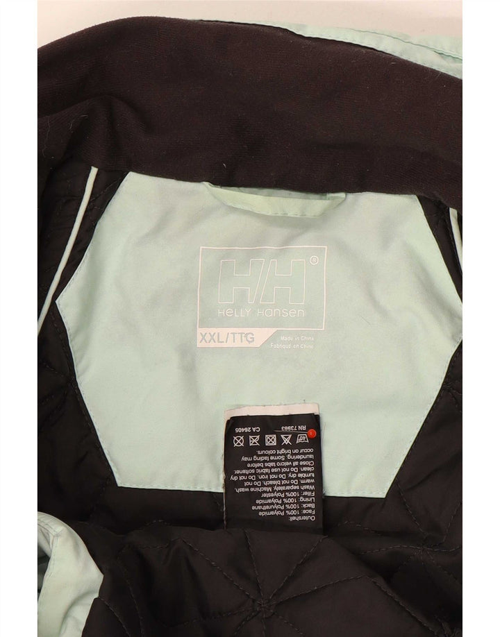 Helly Hansen Womens Ski Jacket UK 20 2XL Turquoise Colourblock Polyamide