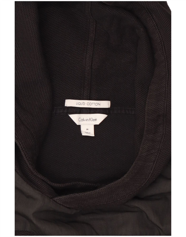 Calvin Klein Mens Hoodie Jumper Medium Black Colourblock