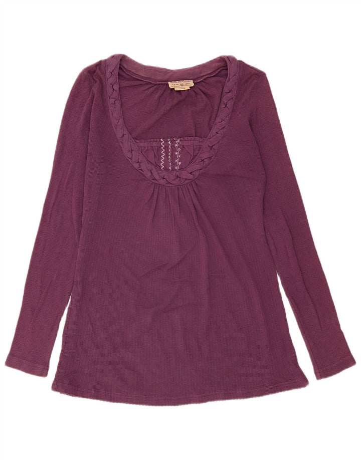 Marlboro Classics Womens Top Long Sleeve UK 14 Large Purple